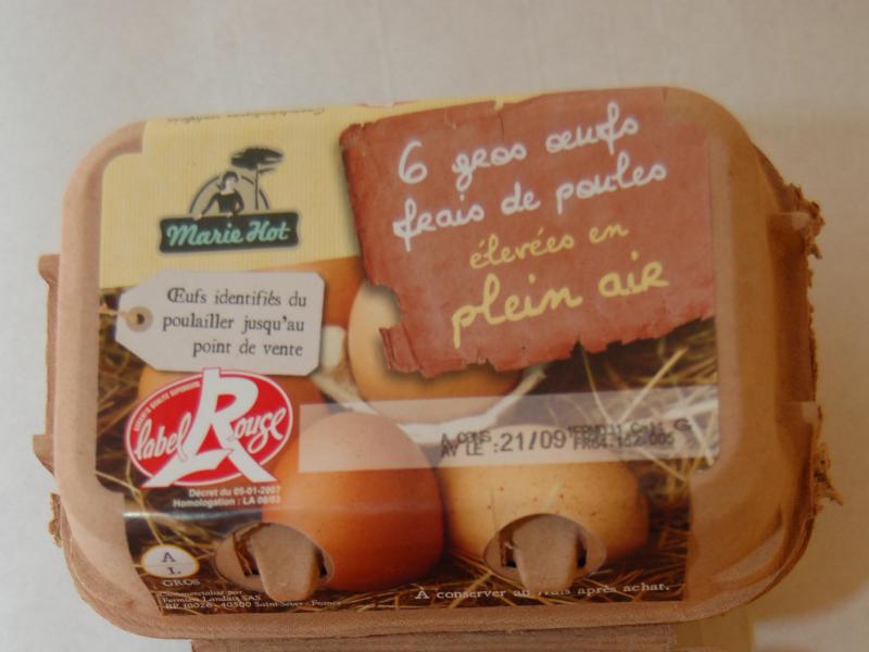 Eieren "Label Rouge" - Deze scharrelkippen lopen vrij rond in de bossen van Gascogne, het "LABEL ROUGE"-certificaat waarborgt de kwaliteit van de kippen maar ook het respect voor het milieu en dierenwelzijn.